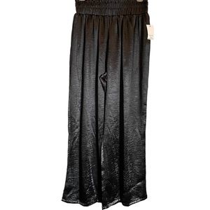 Satin Wide Leg High-Rise Pants Ophelia Roe